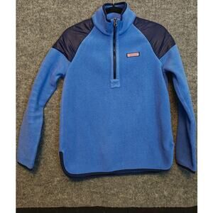 Vineyard Vines Blue Fleece Pullover XXS Women's 1/4 Zip